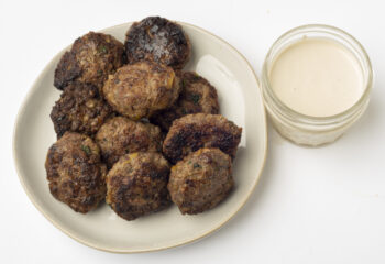 Beef & Lamb Kabab, Pistachios & Arugula