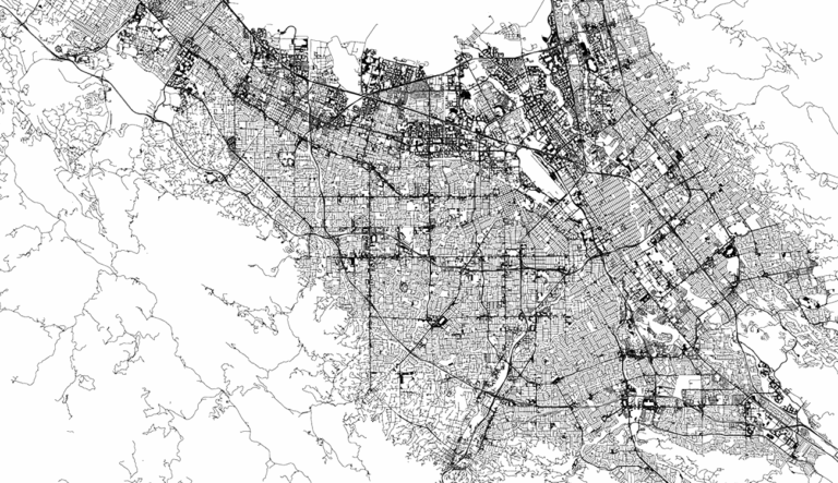 San Francisco Bay Area South Bay Map