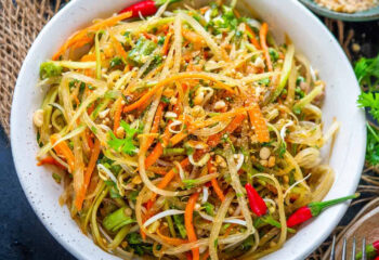 Papaya Salad with Crispy Tofu