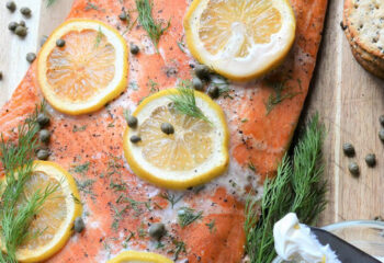 Hot Smoked Lemon Dill Salmon with Cream Cheese