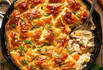Healthy Chicken Pot Pie with Puff Pastry