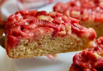 Strawberry Rhubard Upside Down Cake
