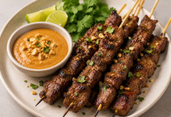 Grilled Beef Satay w/ Peanut Sauce