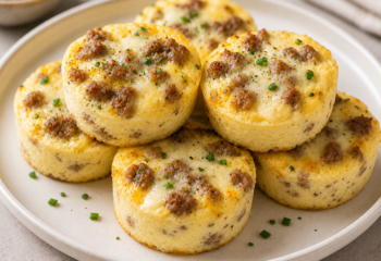 Sausage & Mozzarella Protein Egg Bites