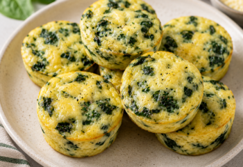 Spinach Gruyère Protein Egg Bites (Vegetarian)