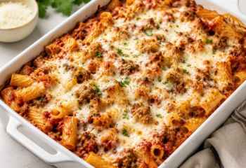 Rustic Baked Three Cheese Rigatoni (GF & Vegetarian Available)