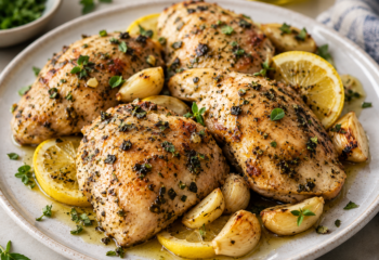 Greek Herb Chicken with Roasted Garlic & Oregano