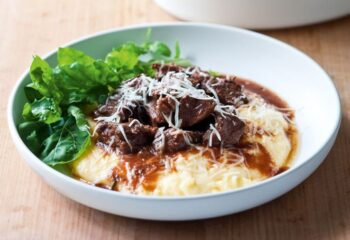 Tuscan Red Wine & Porcini Braised Beef & Polenta (Vegetarian Available)